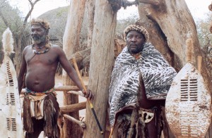 Zulu Men in traditional Garb